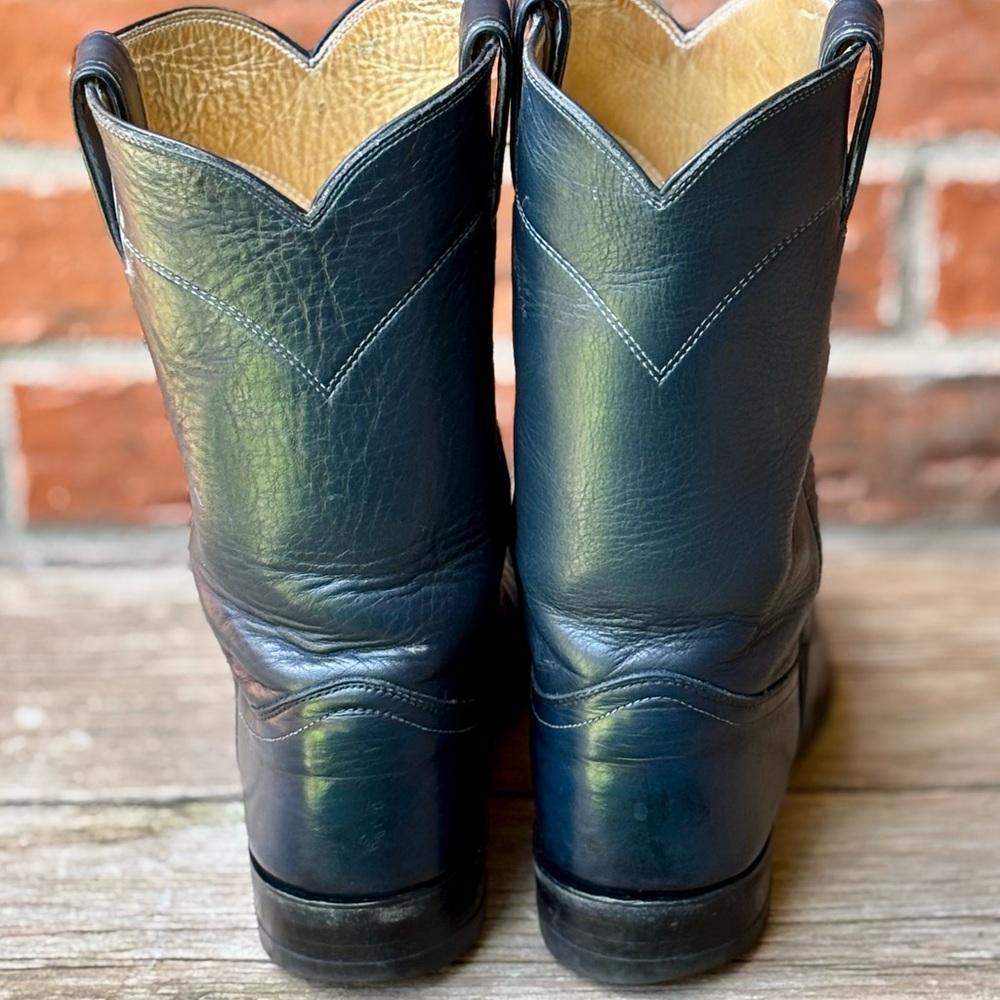 Justin 3024 Roper Navy Blue Western Cowboy Boots 80 - Picture 5 of 9